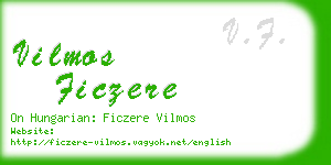 vilmos ficzere business card